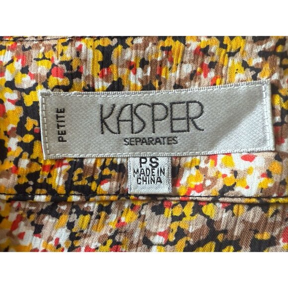 Kasper Separates Petites Multicolored Round Neck Sleeveless Pullover Top Sz PS - Picture 6 of 7